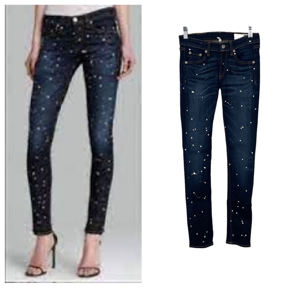 rag & bone | Jeans | Rag Bone Paint Splatter Skinny Jeans | Poshmark